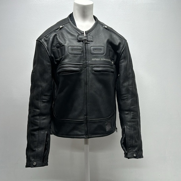 Icon Motorhead Asphalt Technologies Armored Leather Motorcycle Jacket Coat Small